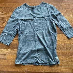 Reigning Champ Heather Gray Gray 3/4 Length Sleeve Tee
